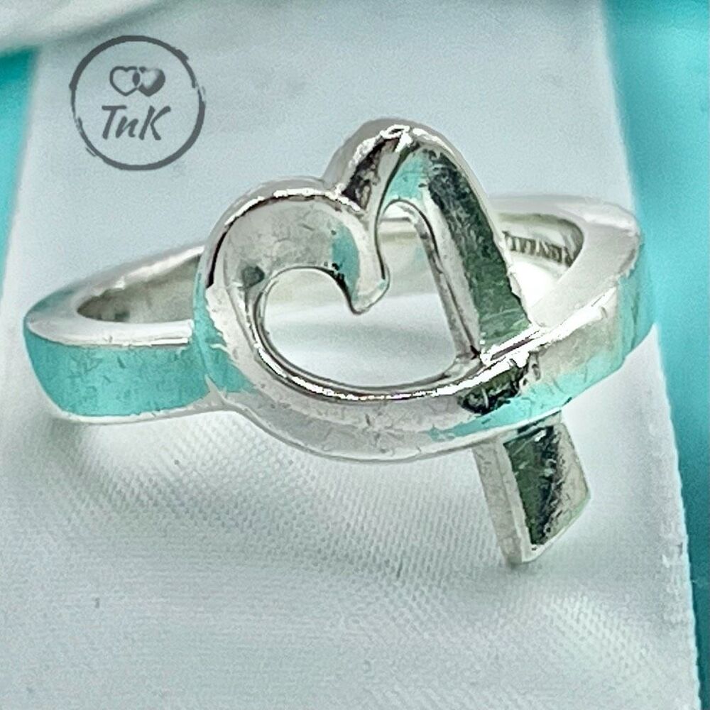 Tiffany & Co. Single Loving Heart Ring Paloma Picasso -529 Silver - Sz 6